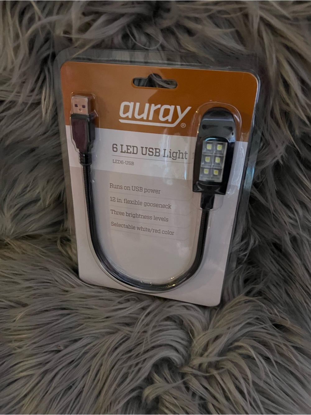 Aura 6-LED USB Reading Light - Black